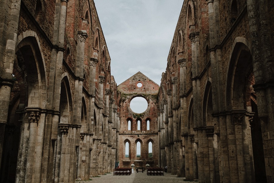 view of San Galgano Abbey