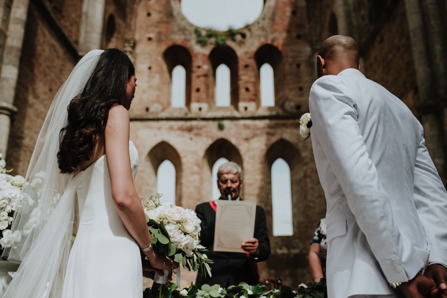 mayor celebrating wedding in San Galgano