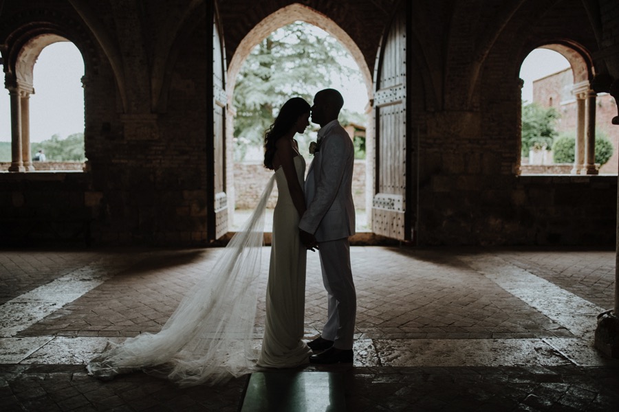 intimate portraits of bride and groom