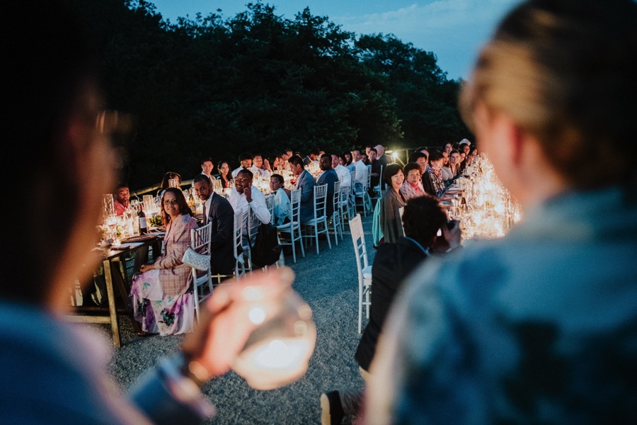 night group guests in Tuscany