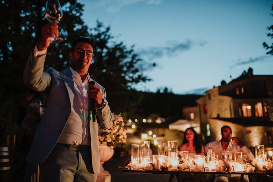 best men speech candle light