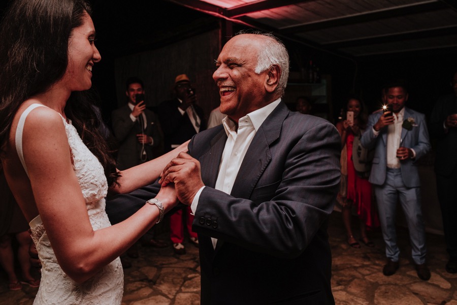 bride and father dancing