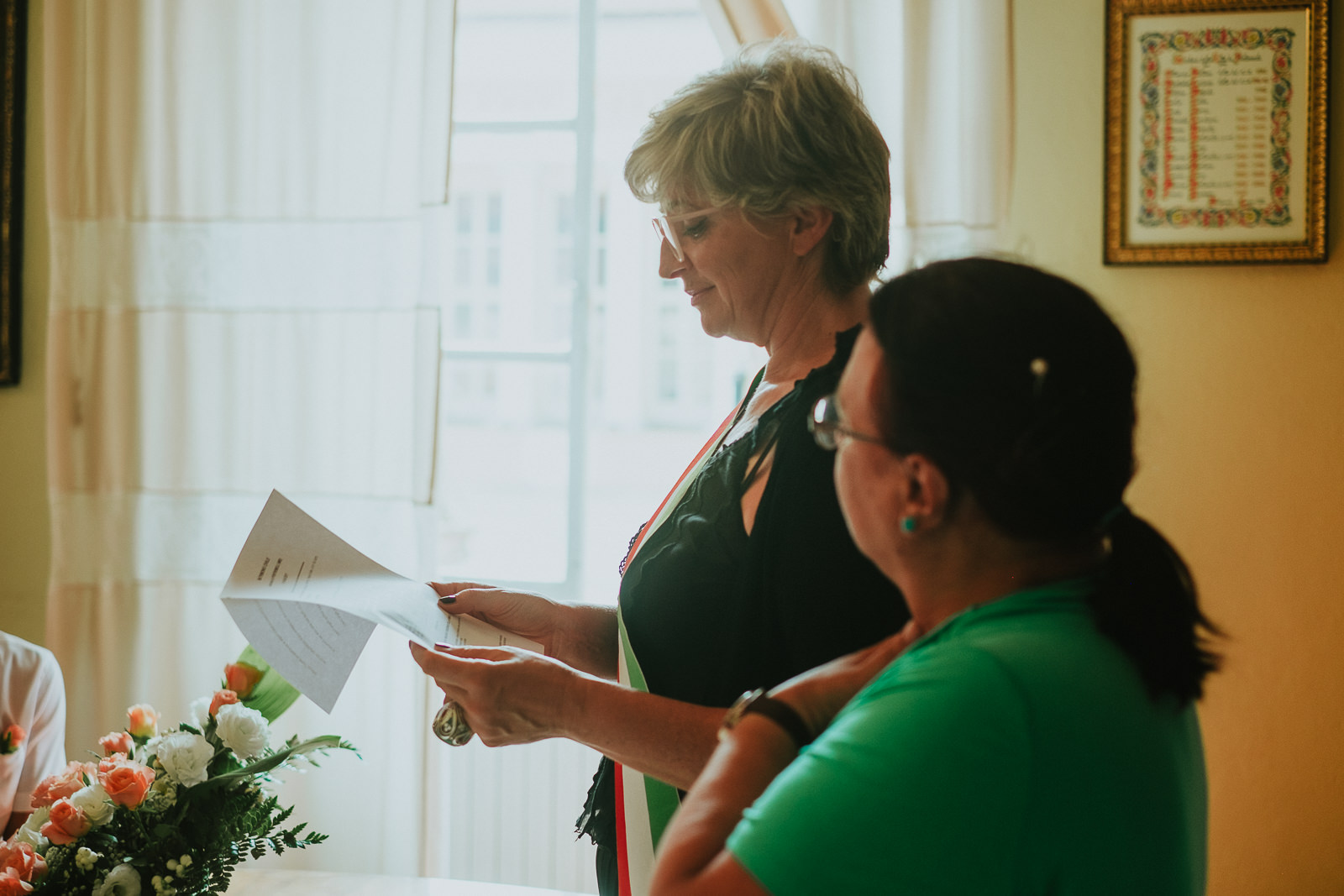 Mayor of Pontremoli celebrating a destination wedding