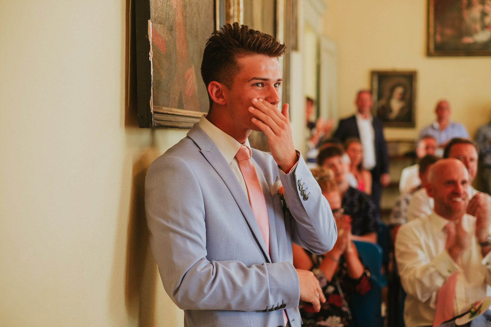 bride's son deeply touched seeing his mom getting married