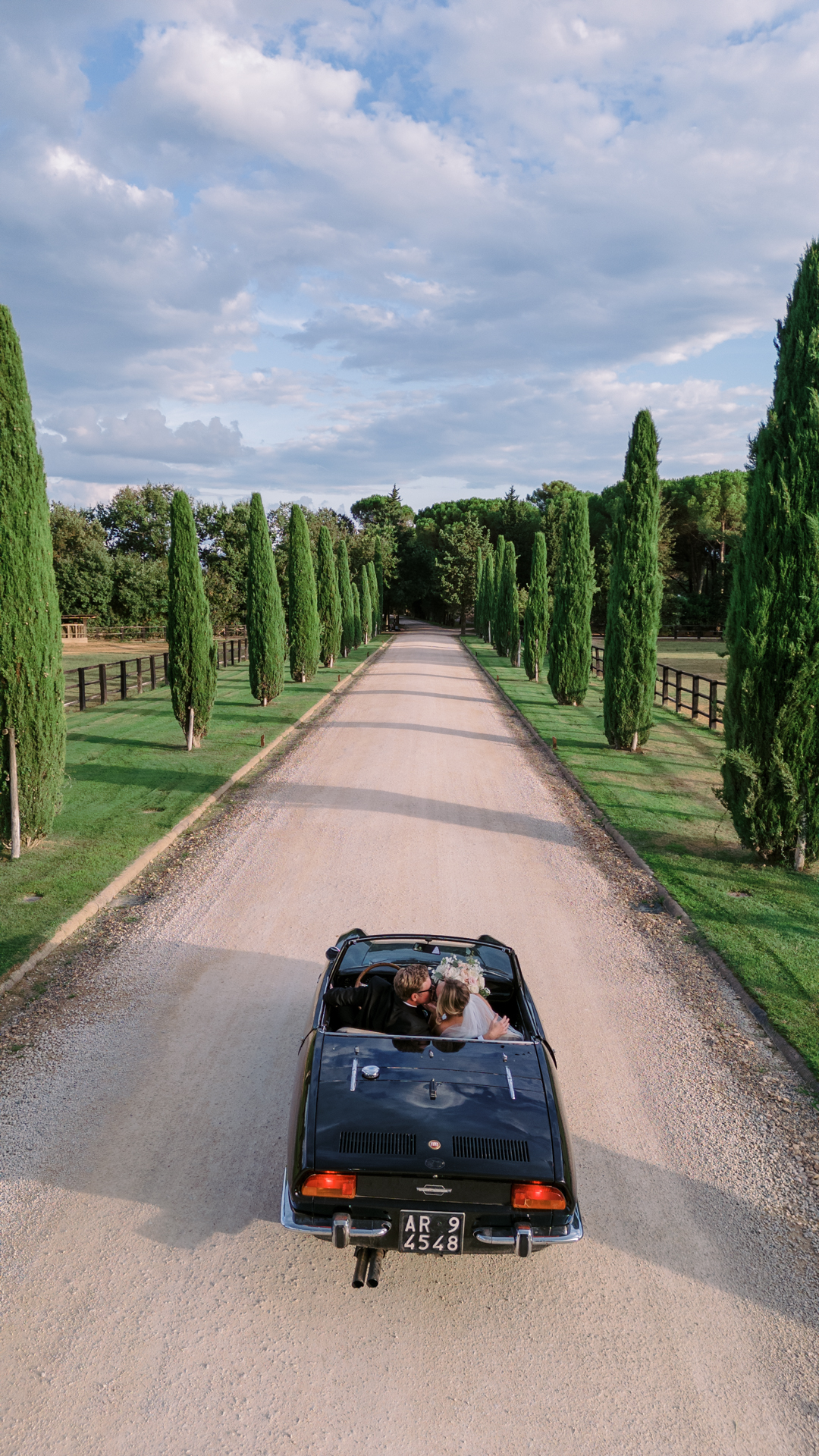 american couple getting married at il borro in tuscany